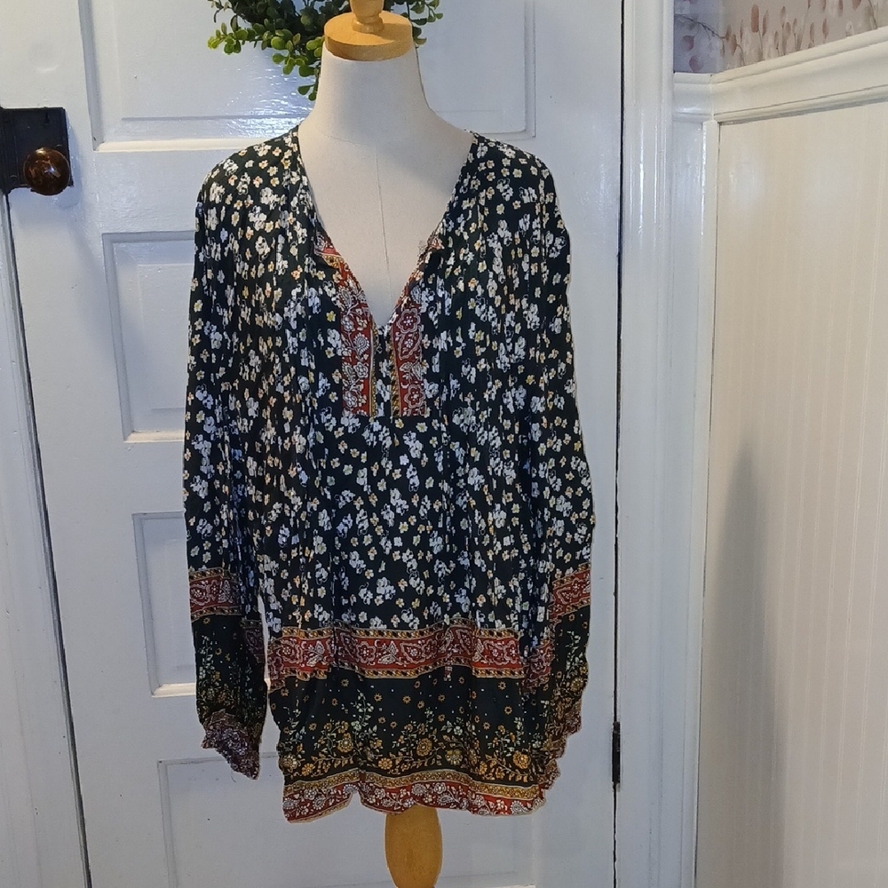 Suzanne Betro  Relaxed Long Sleeve Blouse